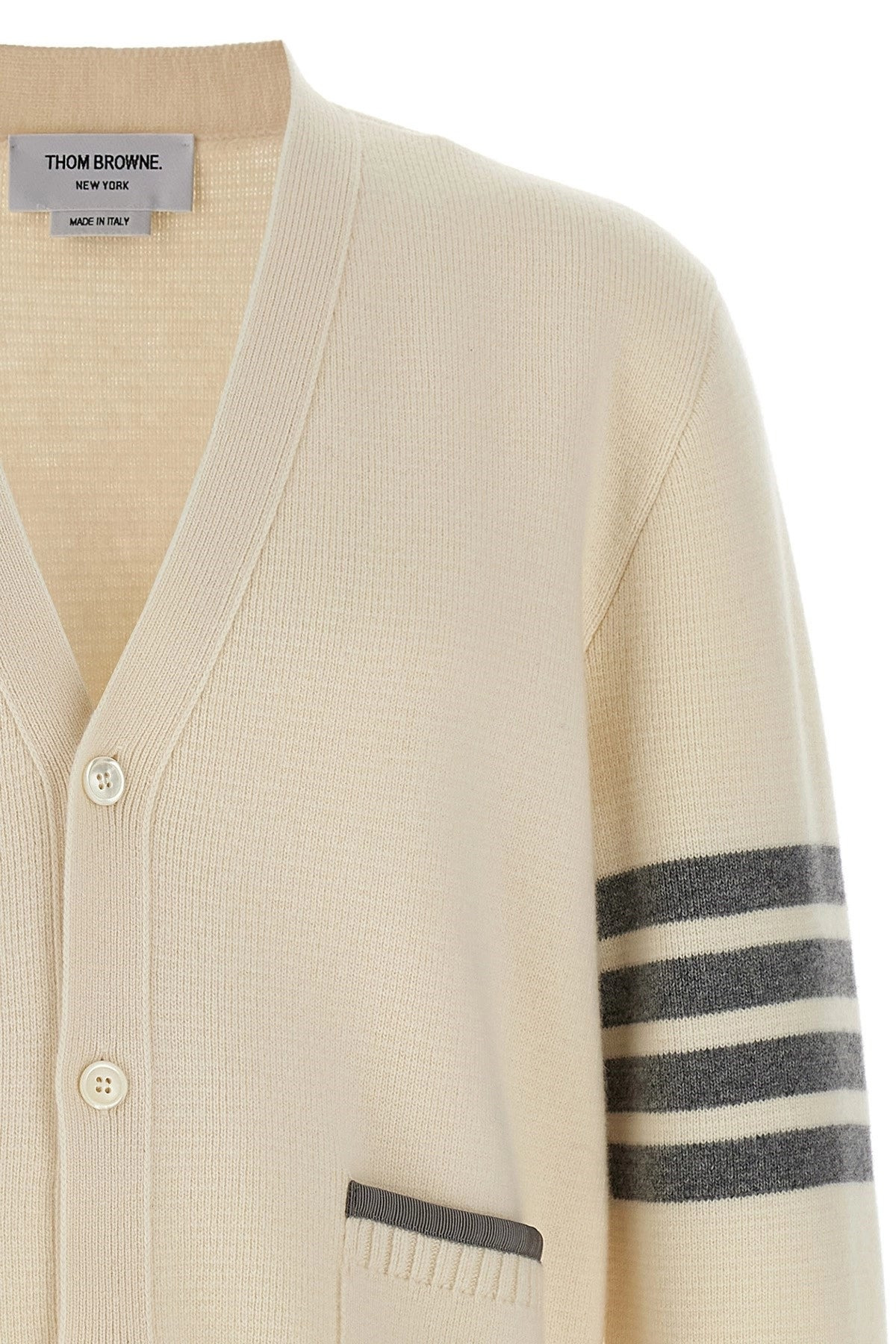 Thom Browne Men '4-Bar' Wool Cardigan - 3