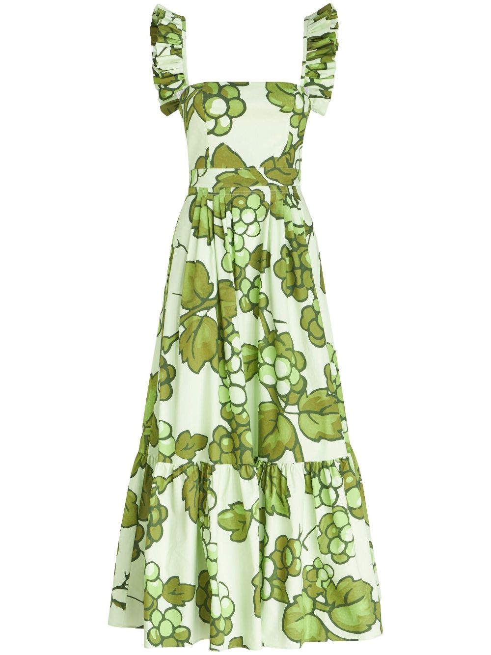 ruffled graphic-print dress - 1