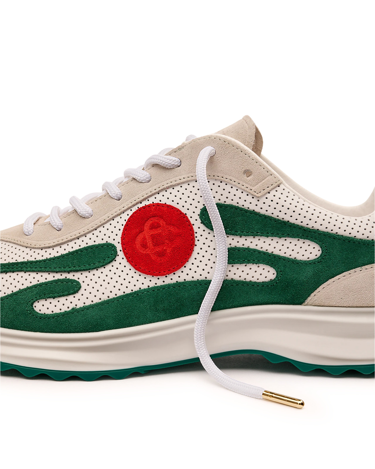 Men's White & Green Stade Sneaker | Casablanca Paris - 9