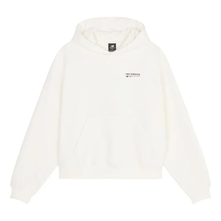 (WMNS) New Balance Linear Heritage Brushed Back Fleece Hoodie 'Sea Salt' WT33531-SST - 1