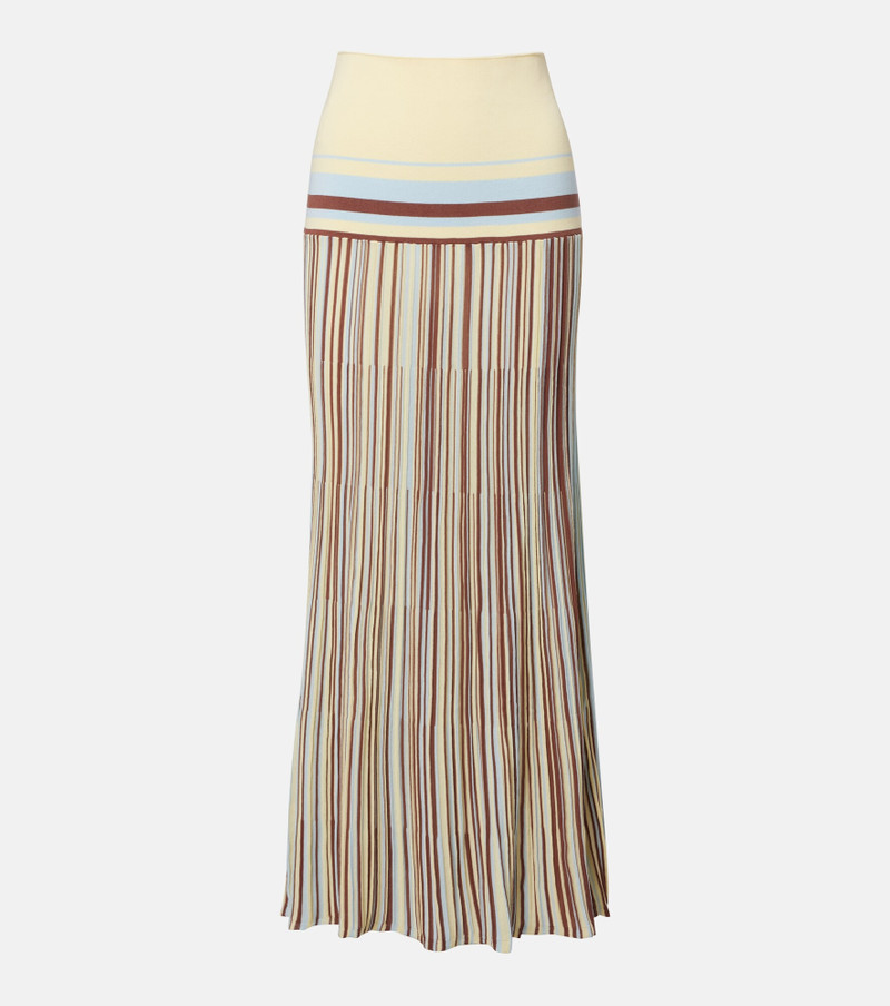 Citara striped cotton-blend maxi skirt 1