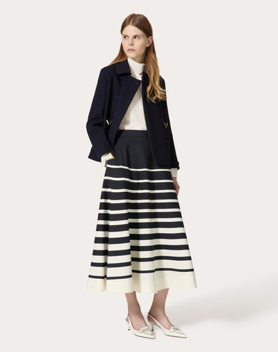 Valentino TEXTURE DOUBLE CREPE PEACOAT outlook