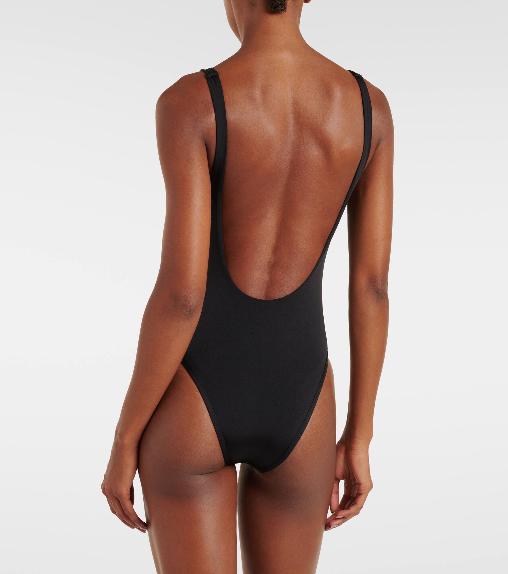 Logo embroidered swimsuit - 3