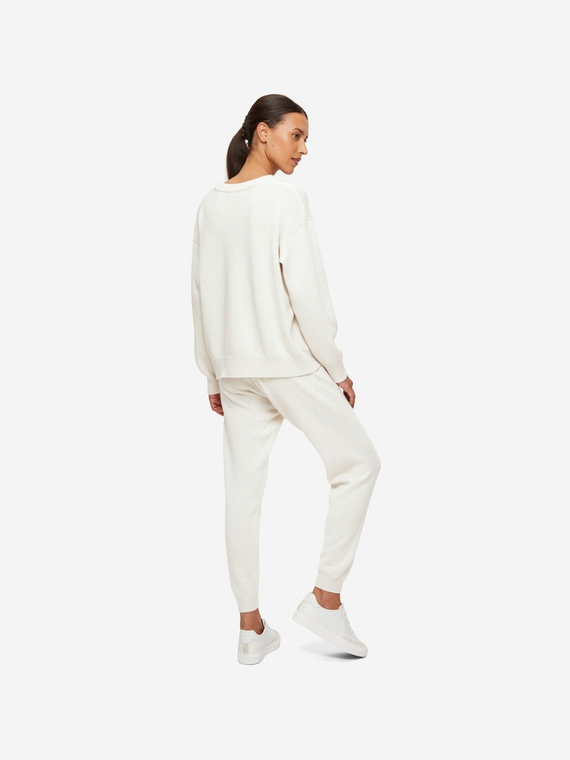 Women's Relaxed Sweater Daphne Cashmere Winter White - 4