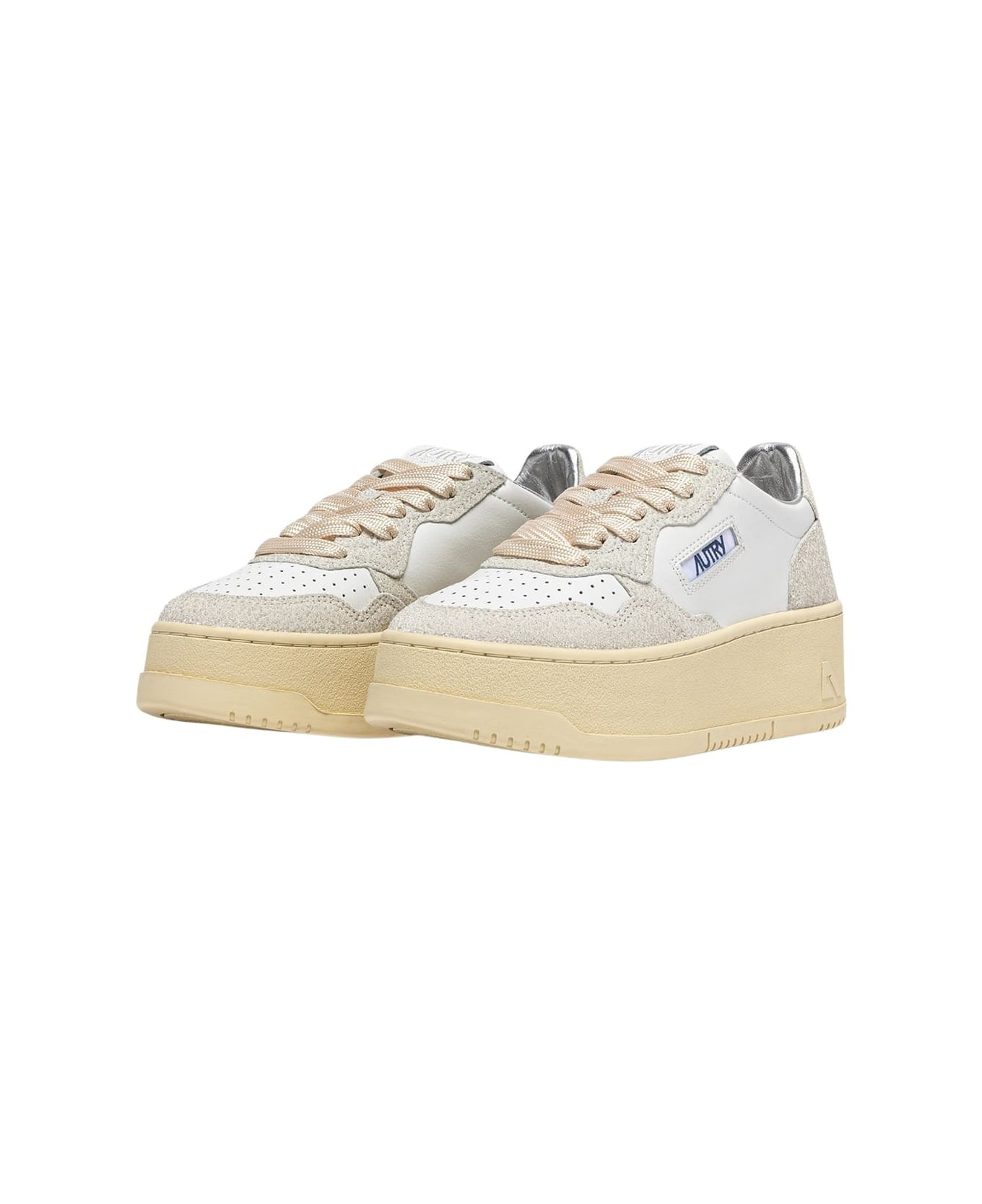 Platform Low Lea Stars Wht Wht - 2