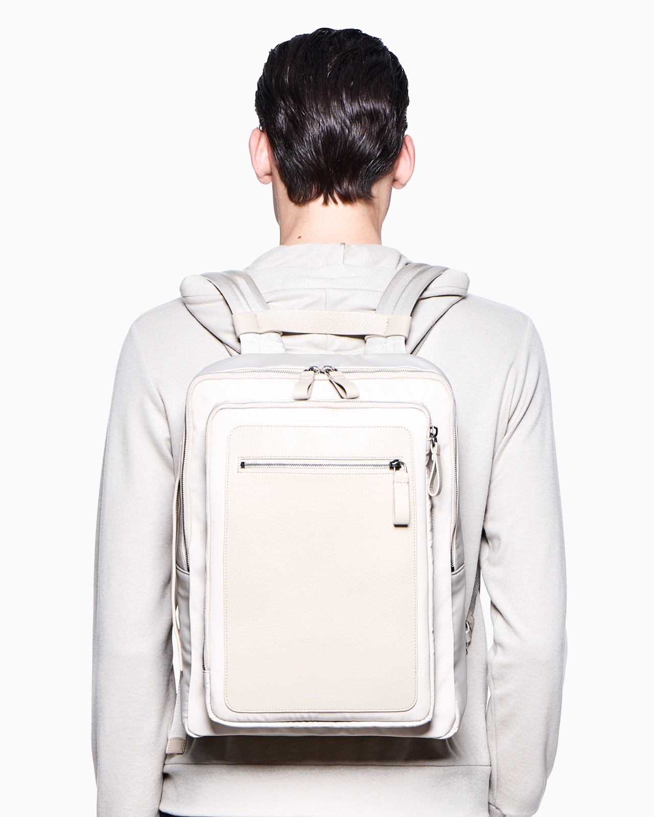 ASV NYLON AND PEBBLED-LEATHER BACKPACK - 6