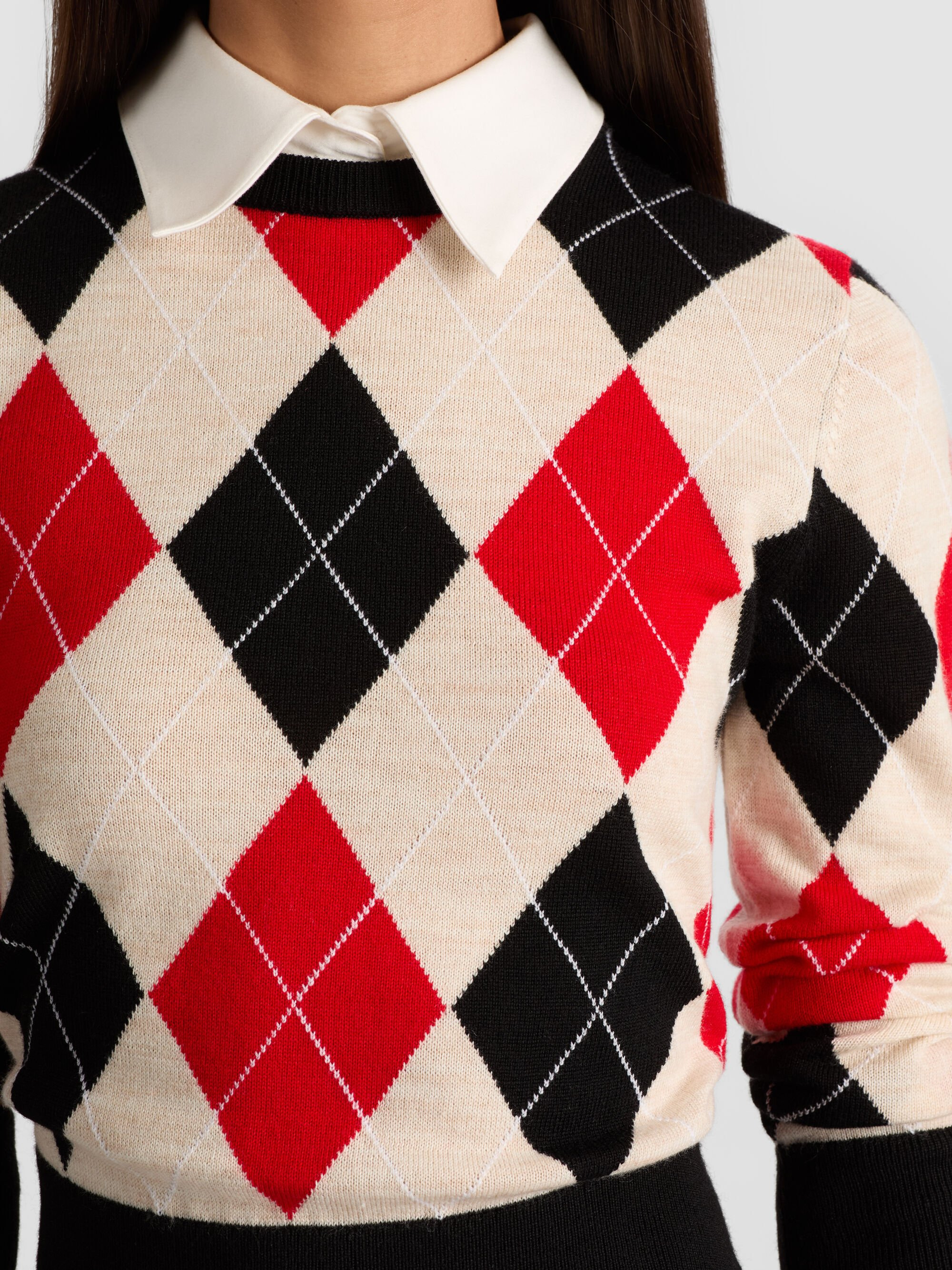 CAROLANN ARGYLE PULLOVER - 5