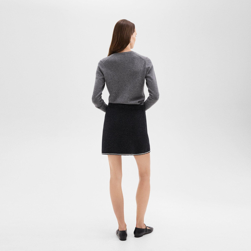 Theory Mini Skirt in Felted Wool-Cashmere outlook