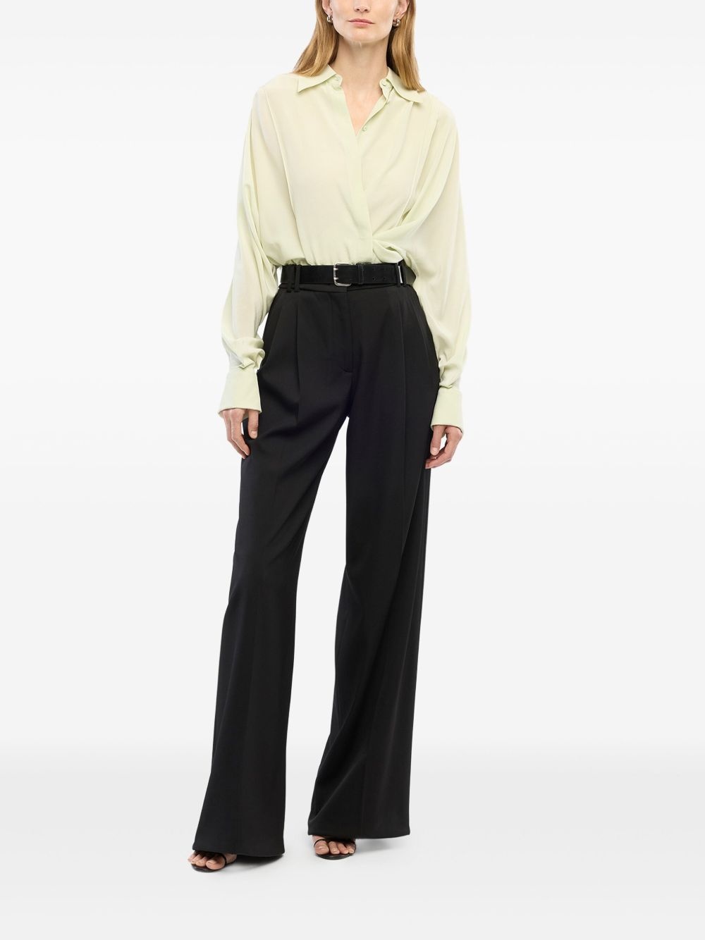 pleated wrap shirt - 3