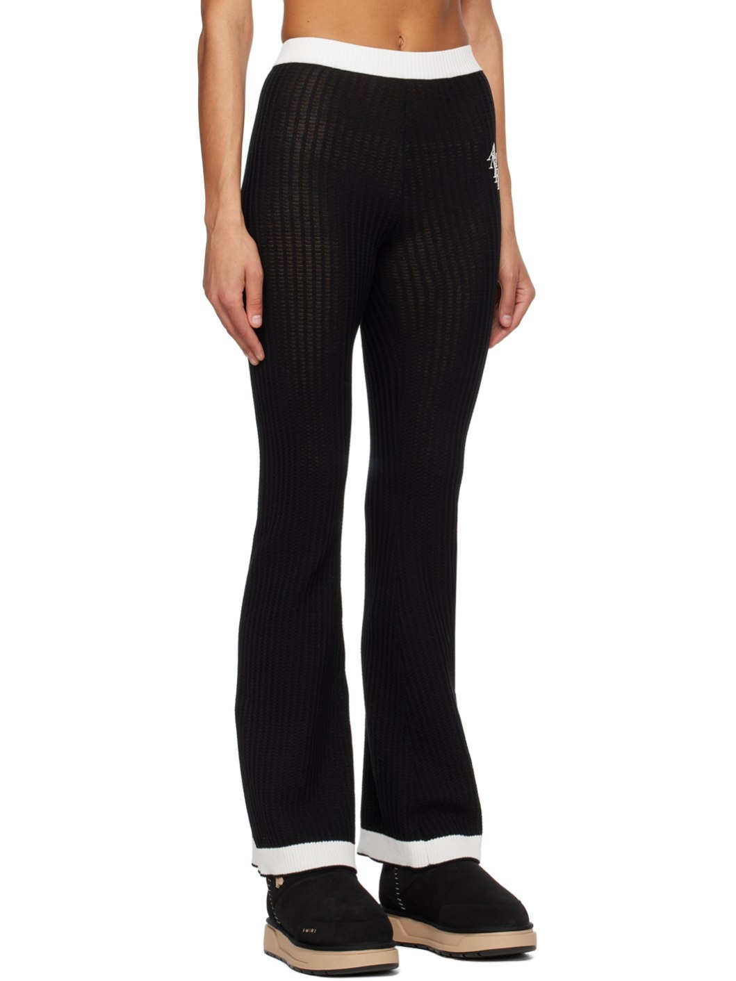 Black Flared Lounge Pants - 2