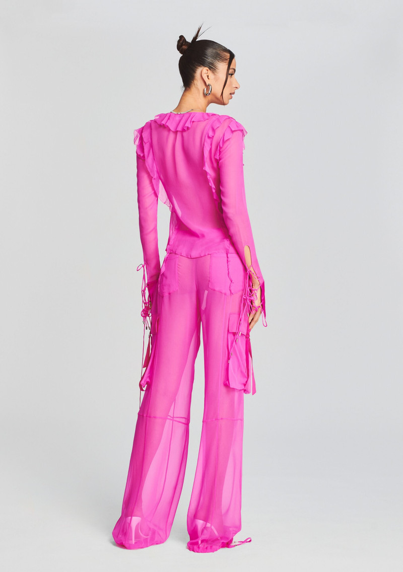 AVIVA SILK CHIFFON BLOUSE 4