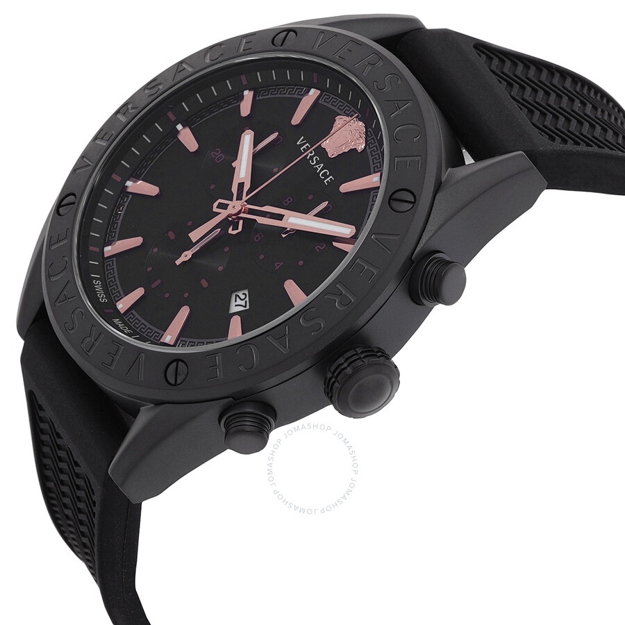 Versace V-Chrono Quartz Black Dial Men's Watch VEHB00419 - 2