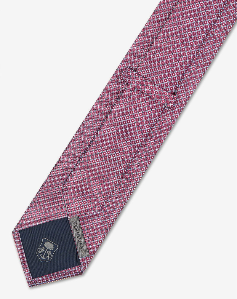 Burgundy pure silk tie 3