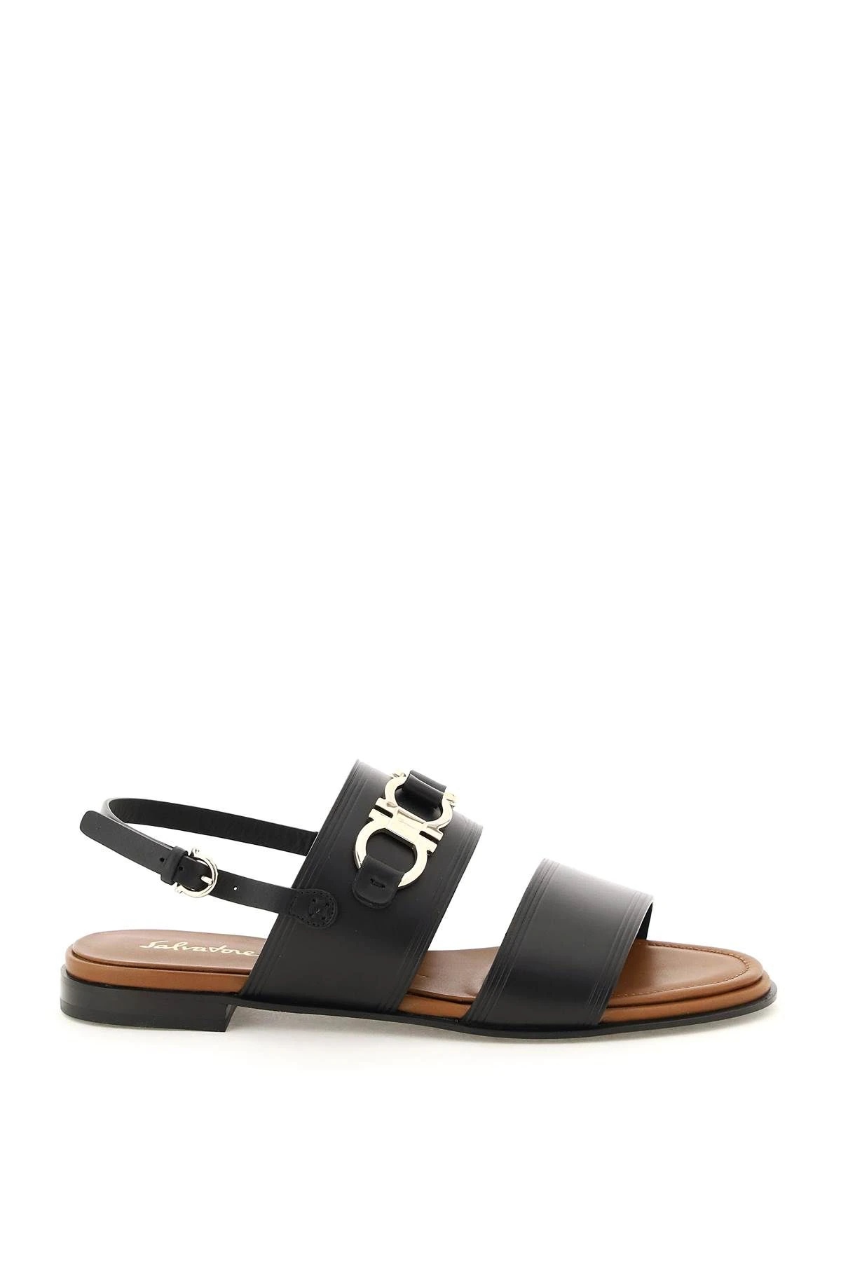 LEATHER GANCINI SANDALS - 1