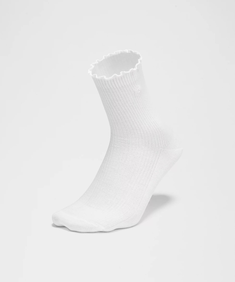 Unisex Lettuce Edge Quarter Socks 3