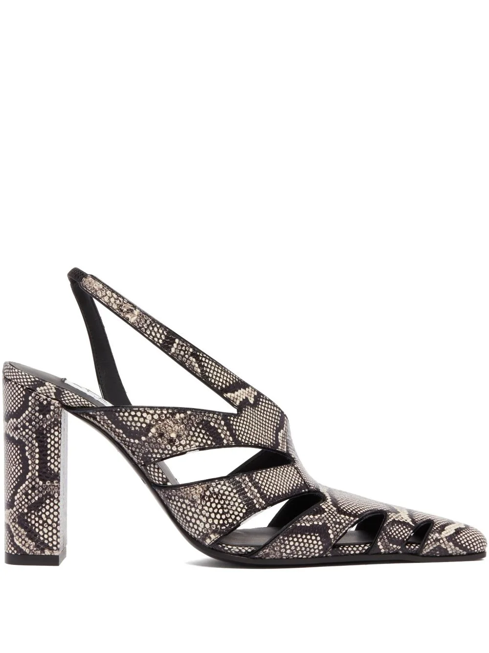 90mm snakeskin-effect engraved pumps - 1