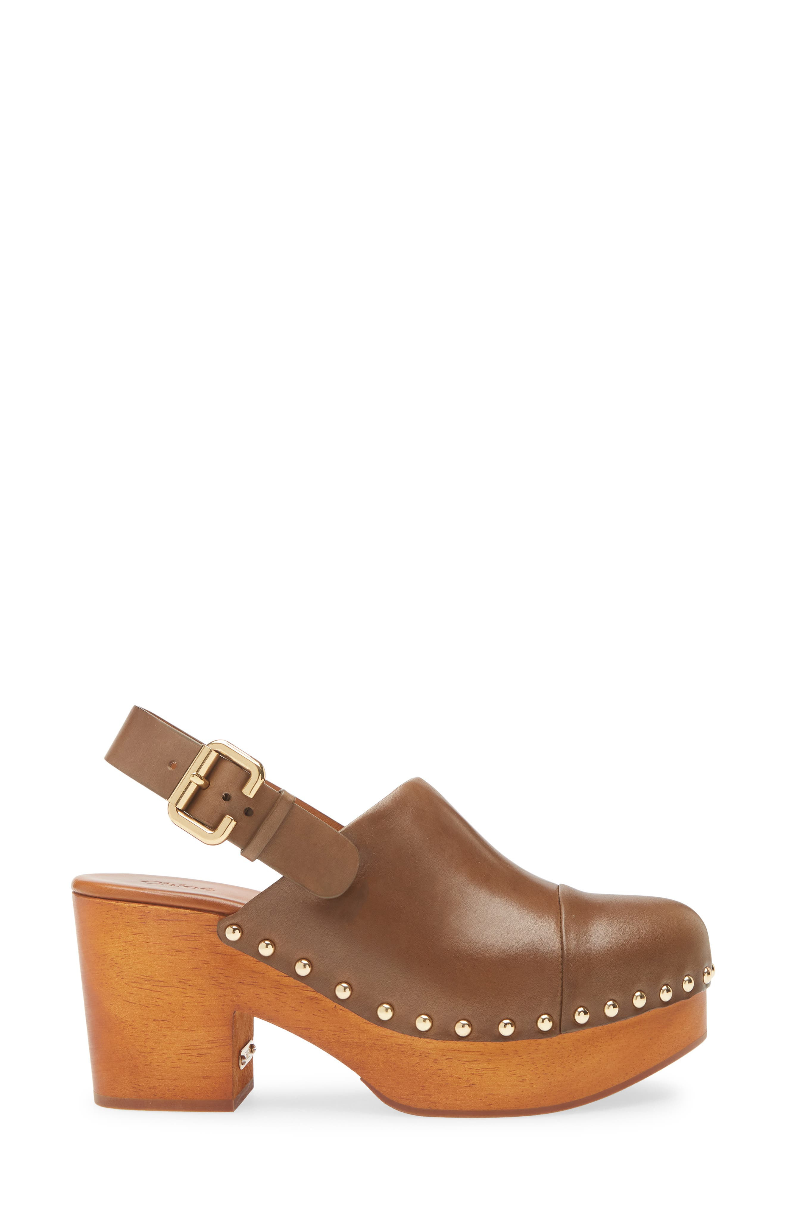 Chloé Jeannette Platform Clog in Olive at Nordstrom - 3