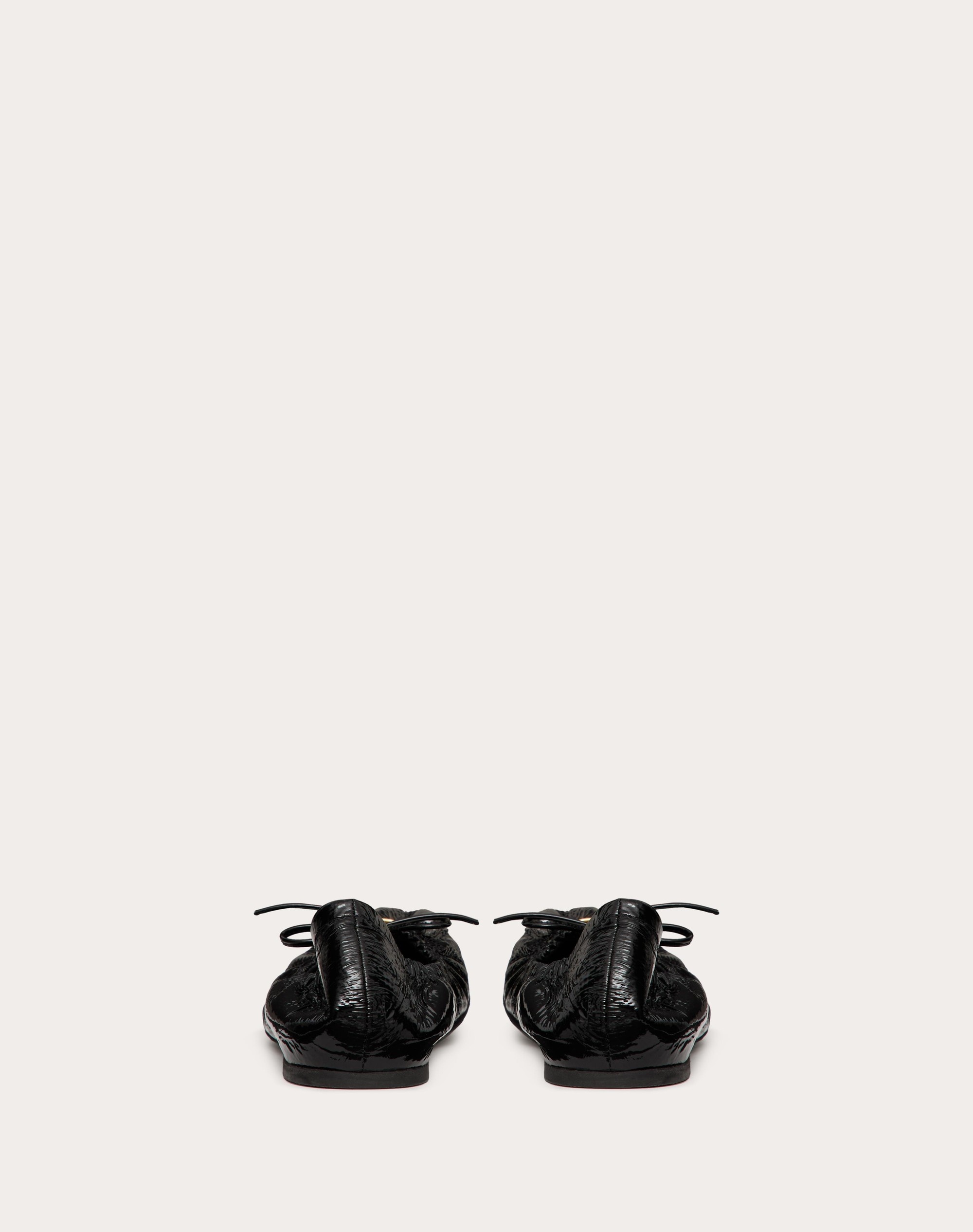 VLOGO SIGNATURE PATENT LEATHER BALLERINA - 3