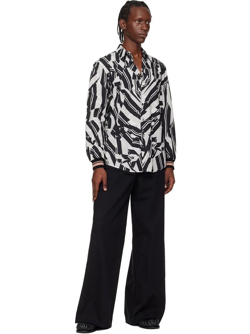 Dries Van Noten Black & White Poplin Shirt outlook