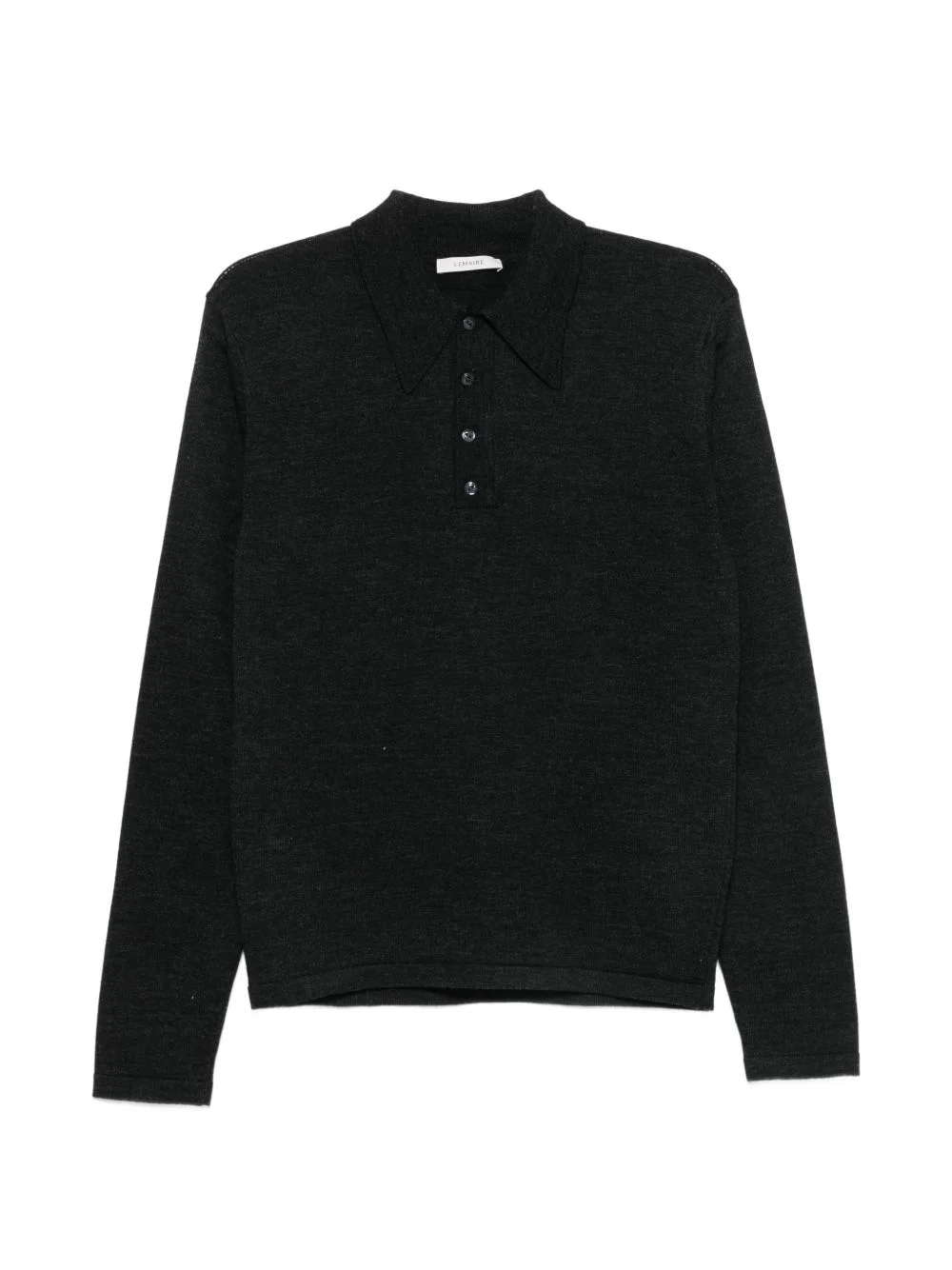 long-sleeve polo sweater - 1