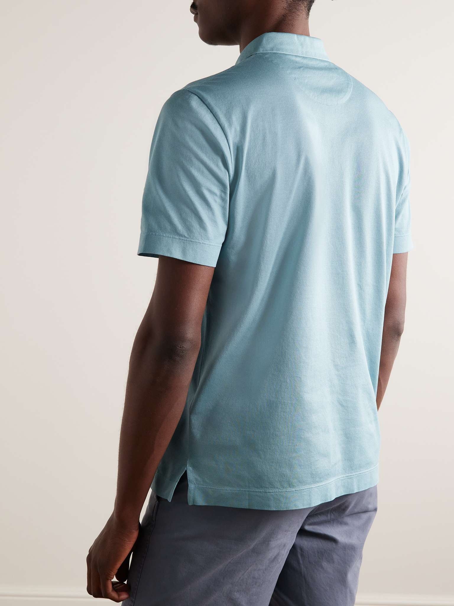Slim-Fit Cotton-Piqué Polo Shirt - 3