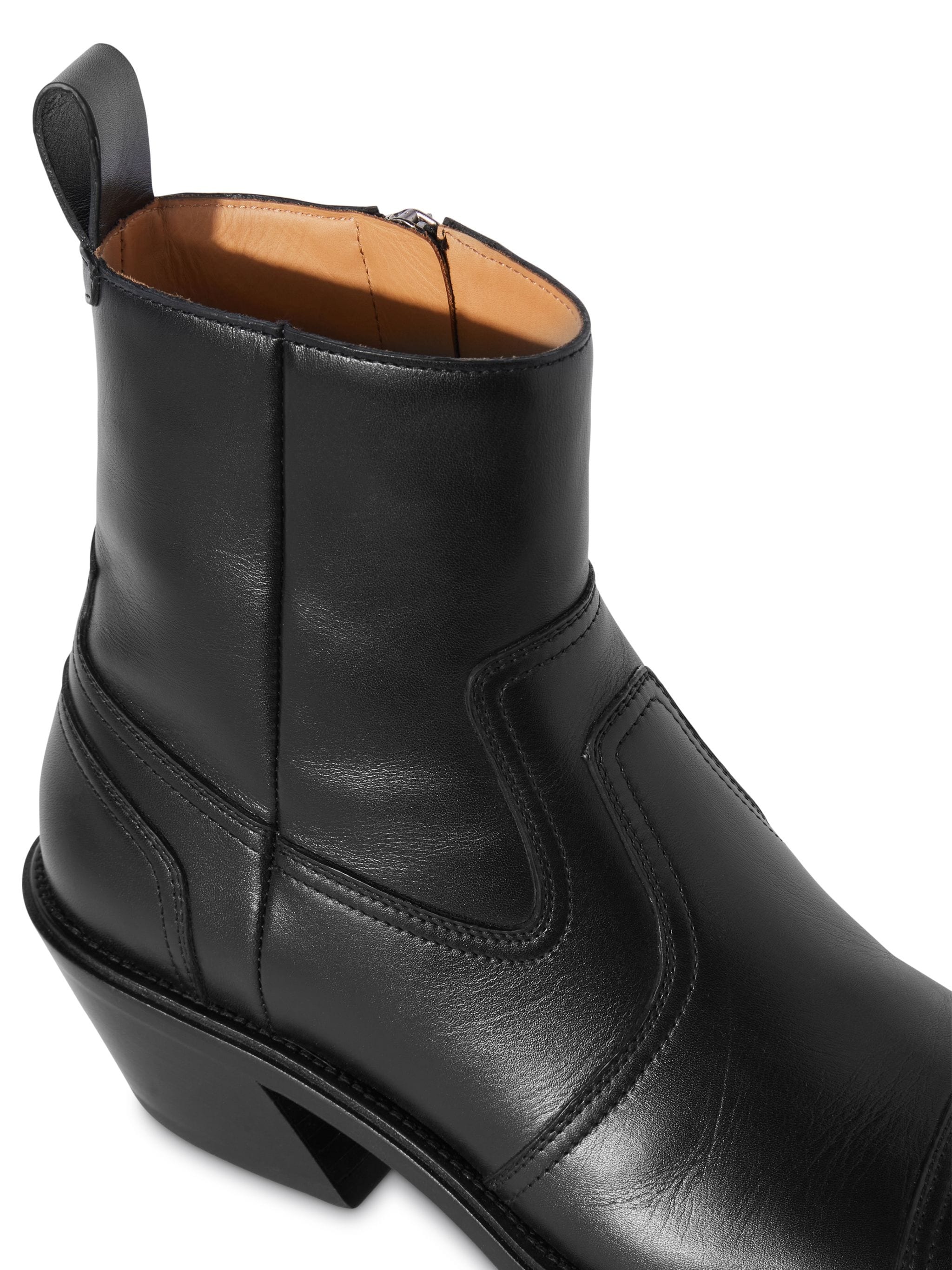 Cowboy Cropped Ankle Boot - 5