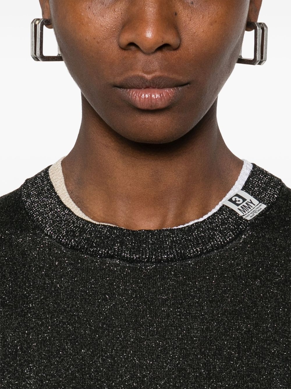 triple-layered glittered sweater - 5