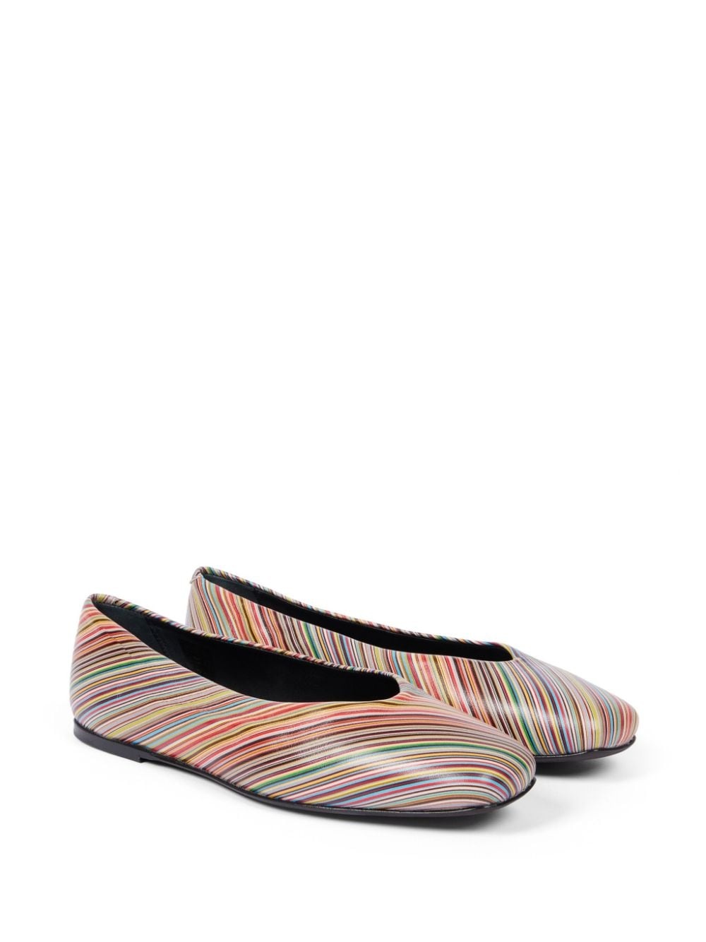 striped ballerina shoes - 2