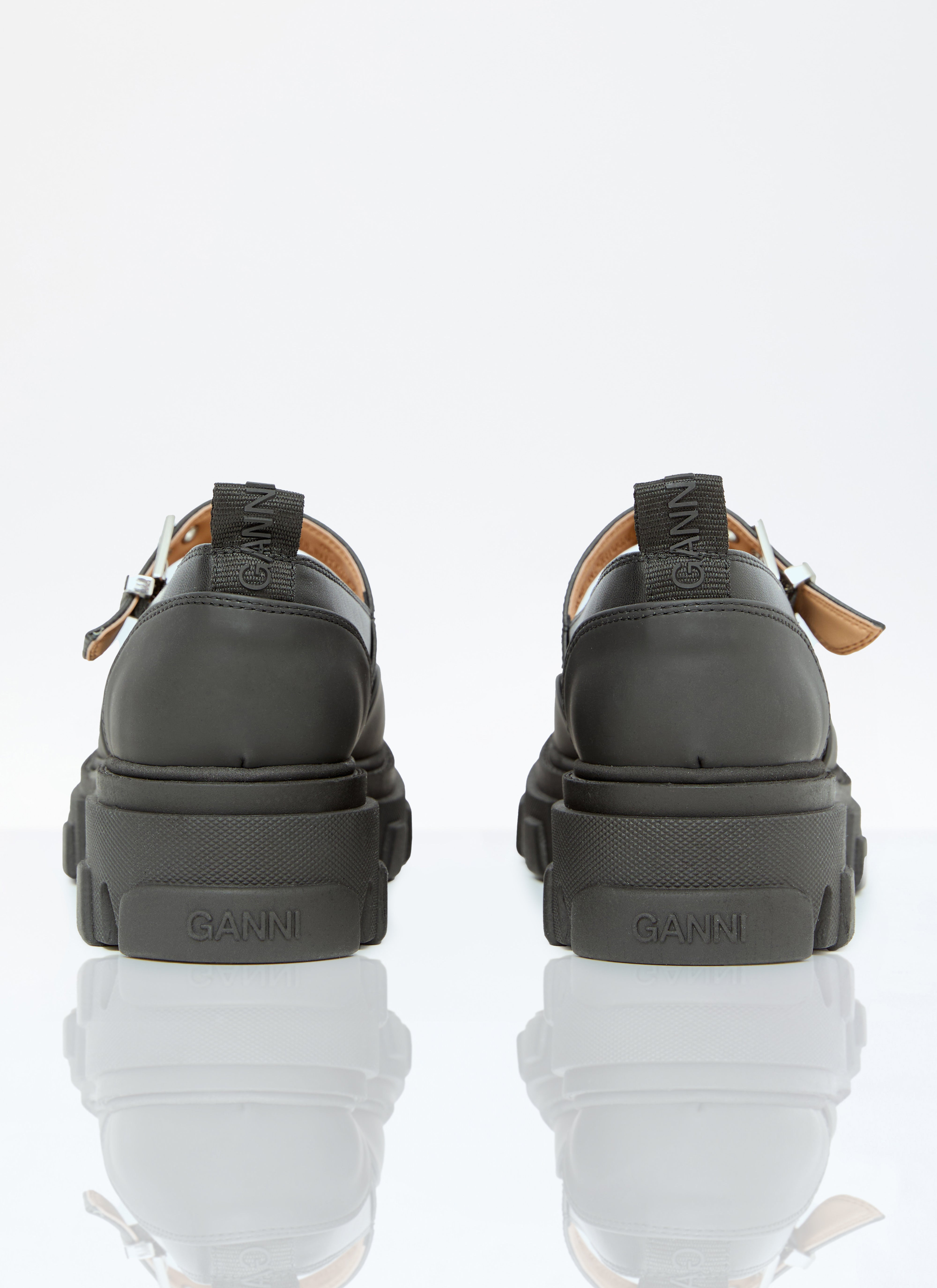 Ganni Women Cleated Mary-Jane Shoes - 6