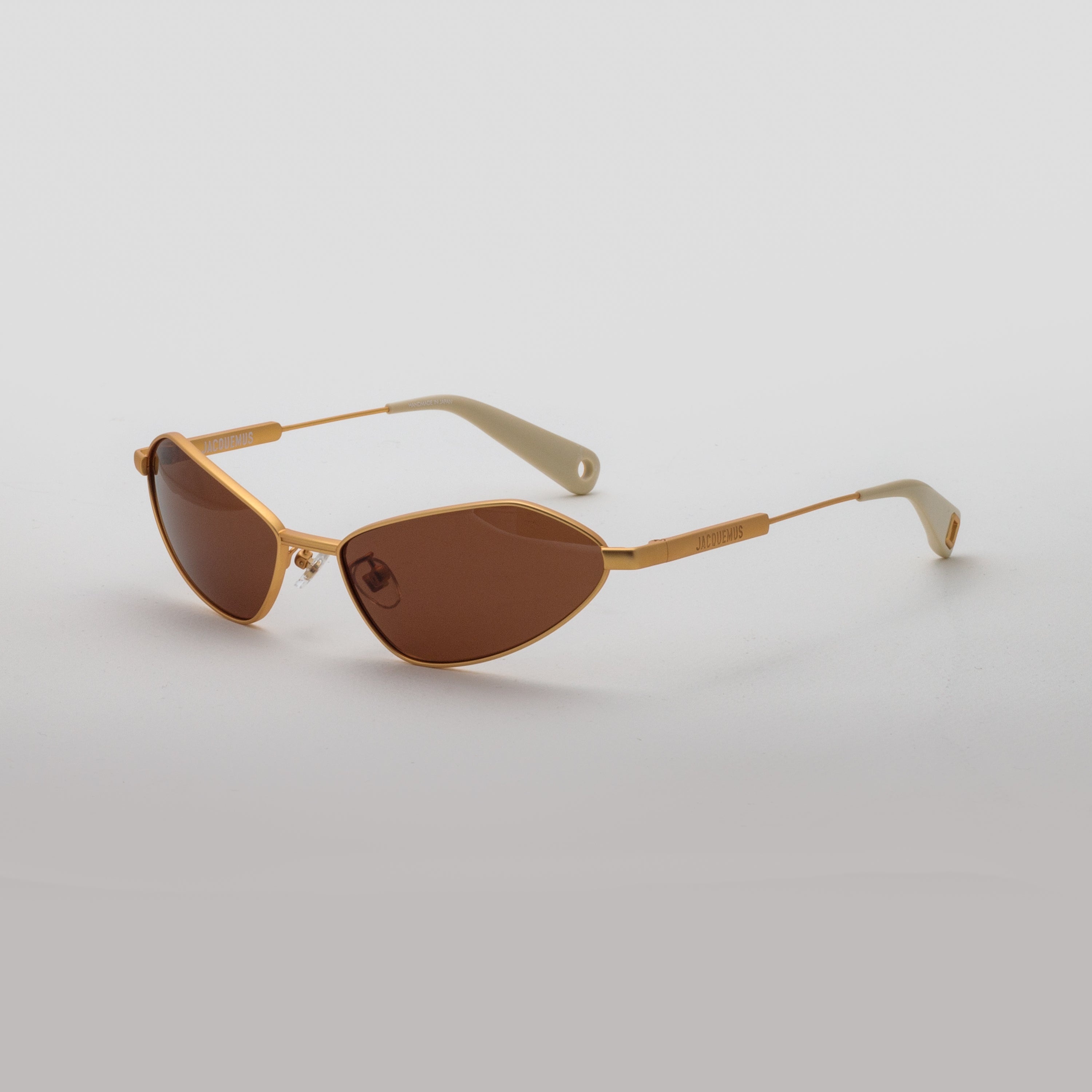 Bambino Angular Sunglasses in Metal Matt Gold - 2