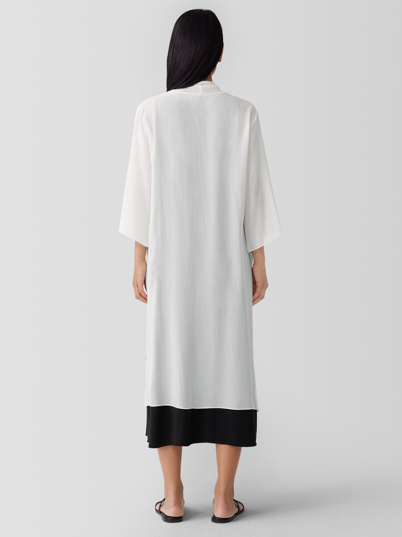 Sheer Silk Georgette High Collar Jacket 4