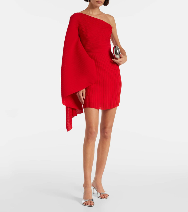 SOLACE LONDON Layne draped asymmetric minidress outlook