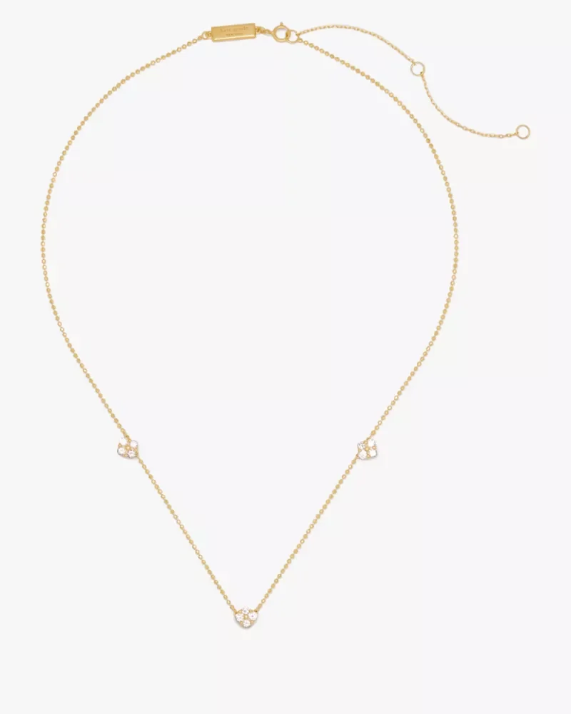 Kate Spade Fine Time To Shine Diamond Flower Necklace - 1