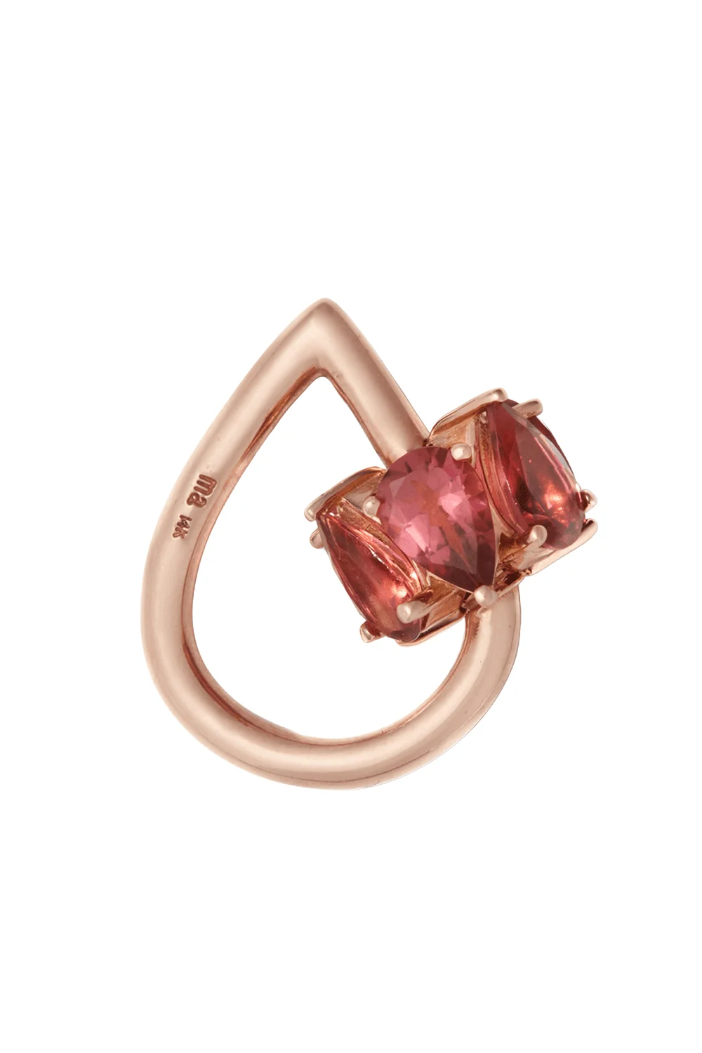 Stoned Chubby Pink Tourmaline Droplock - 1