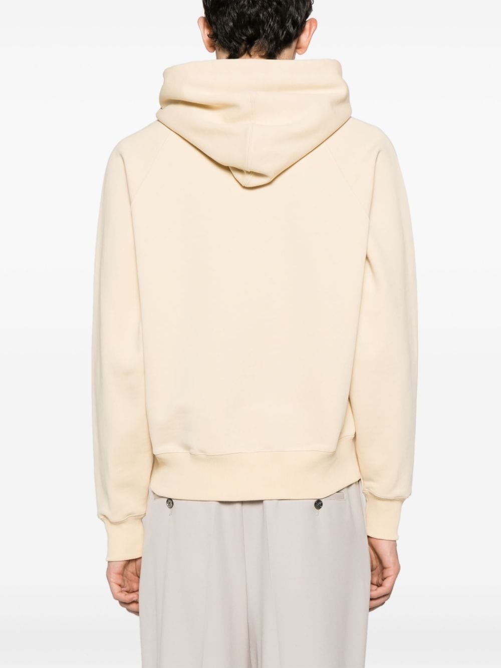 logo-print cotton hoodie - 4