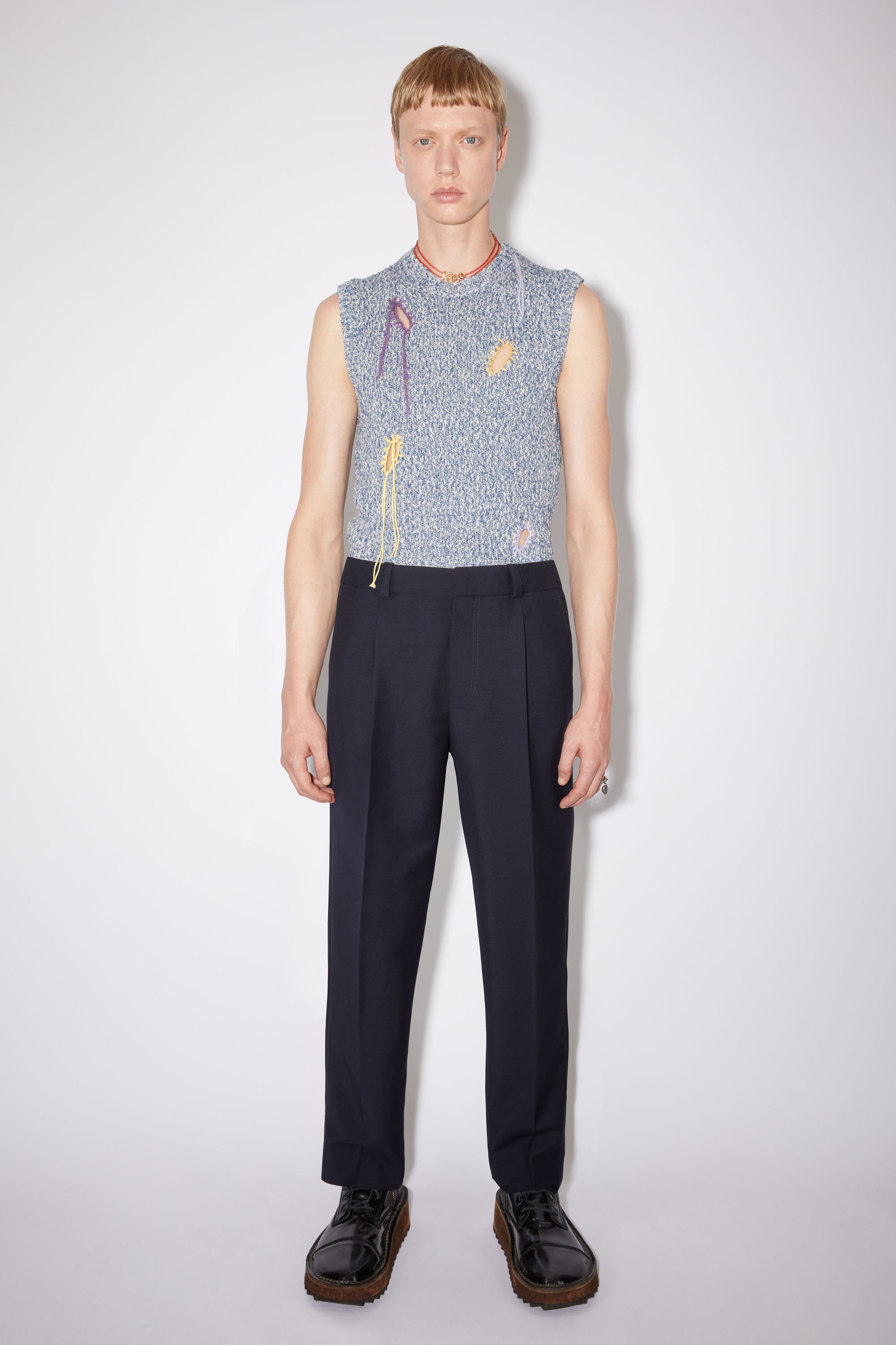 Tailored trousers - Navy - 2