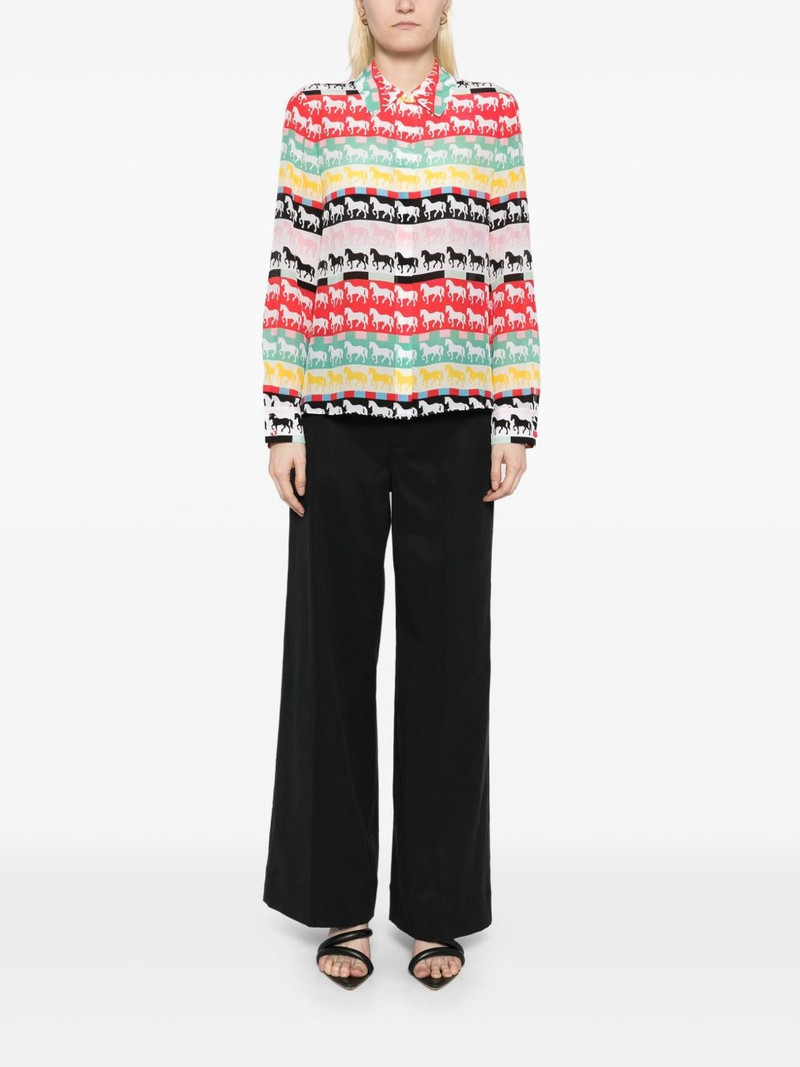 Alice + Olivia Willa horse shirt outlook