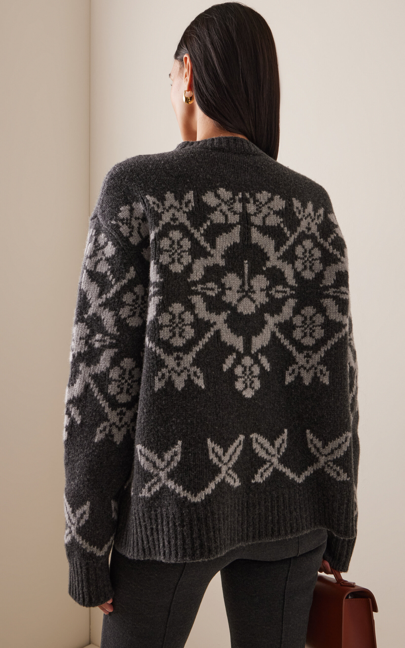 Georgia Fair Isle Wool Sweater grey - 4