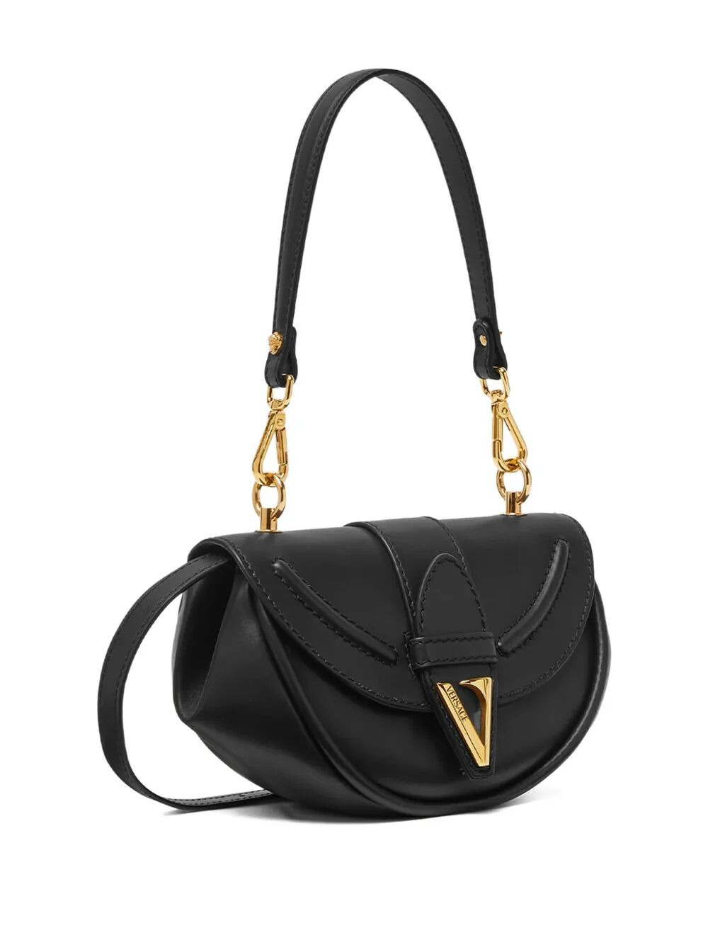 Versace Women "Virtus" Small Shoulder Bag Calf Leather - 4