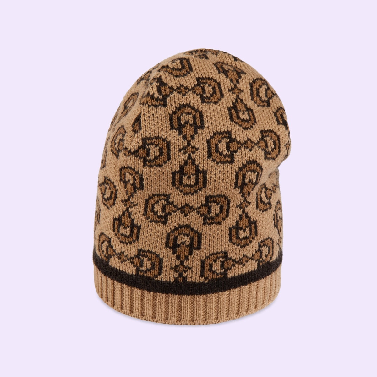 Horsebit knit cashmere wool hat - 1