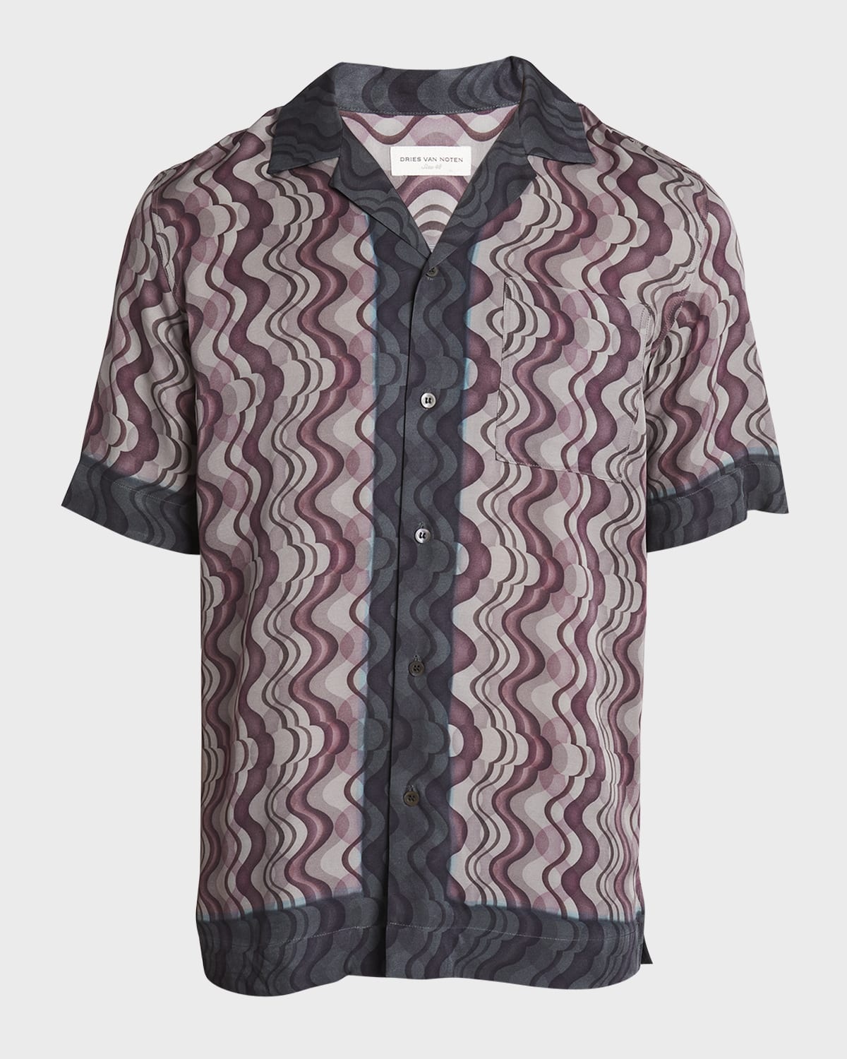 Men's Carltone Patterned Camp Shirt - 1