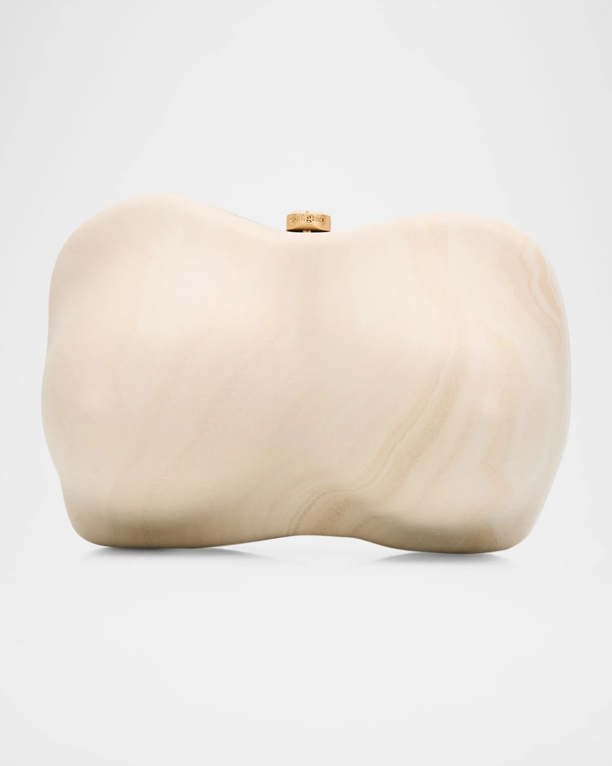 Reina Marbled Acrylic Sculptural Clutch Bag - 1