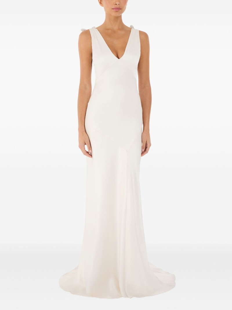 JENNY PACKHAM Collette beaded bow-detail maxi dress outlook