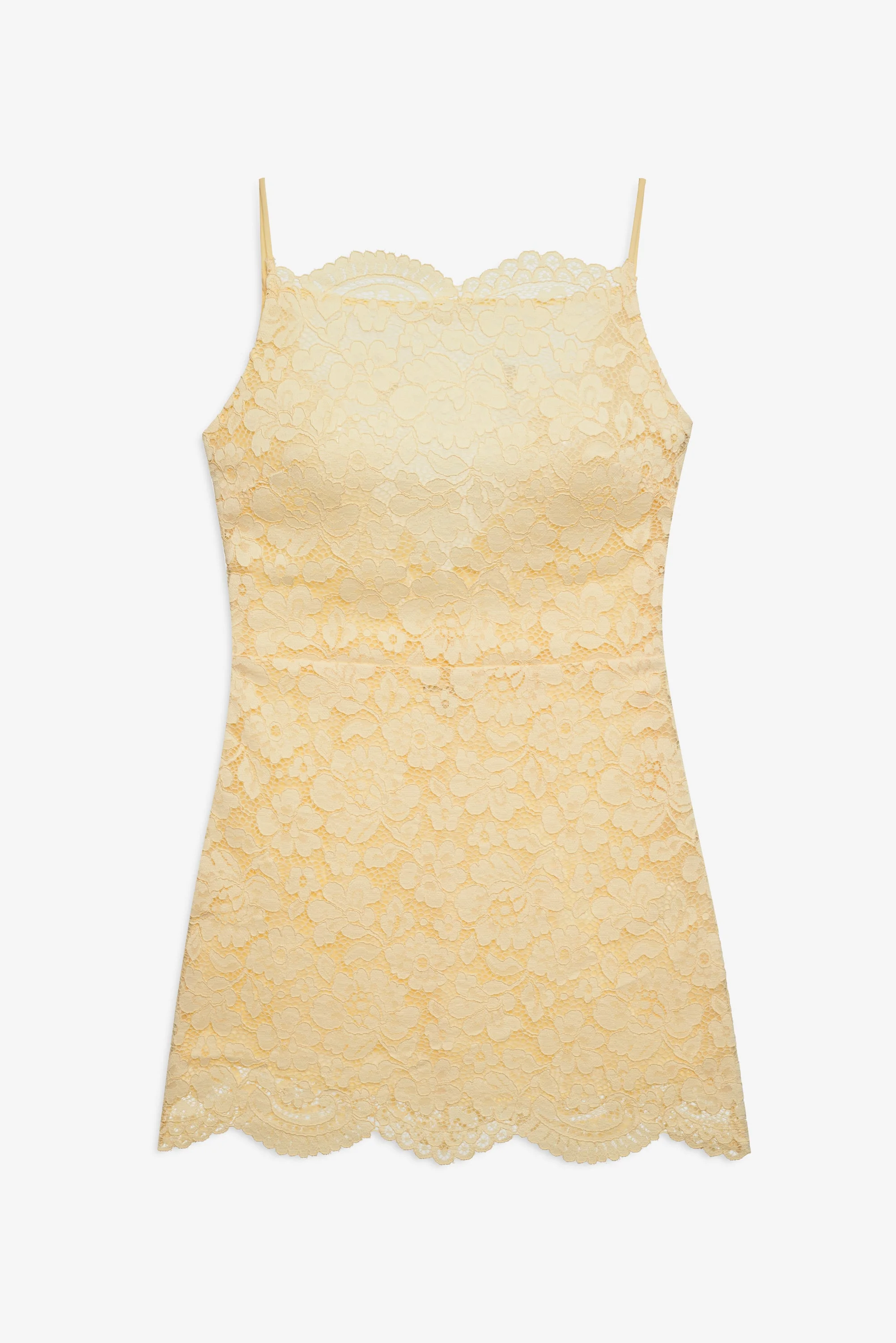 For Love & Lemons Lakeside Mini Dress - CD3738-SU25-YELLOW | REVERSIBLE