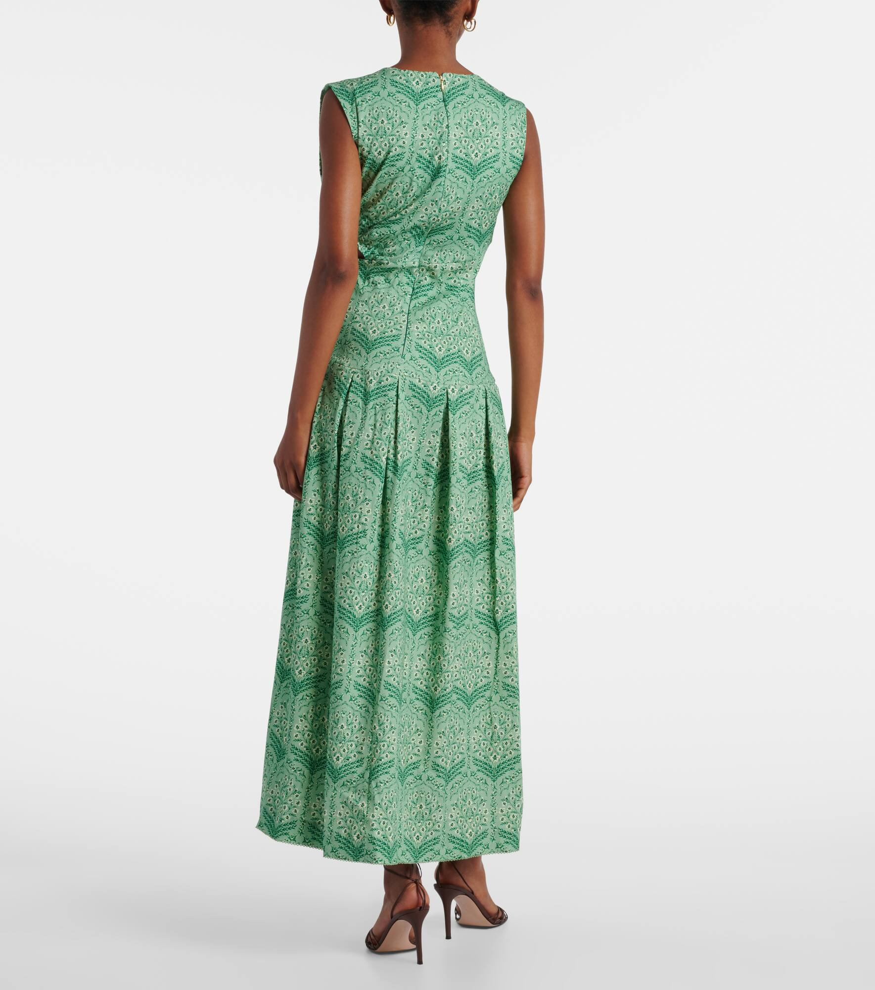 Otoño printed cotton-blend maxi dress - 3