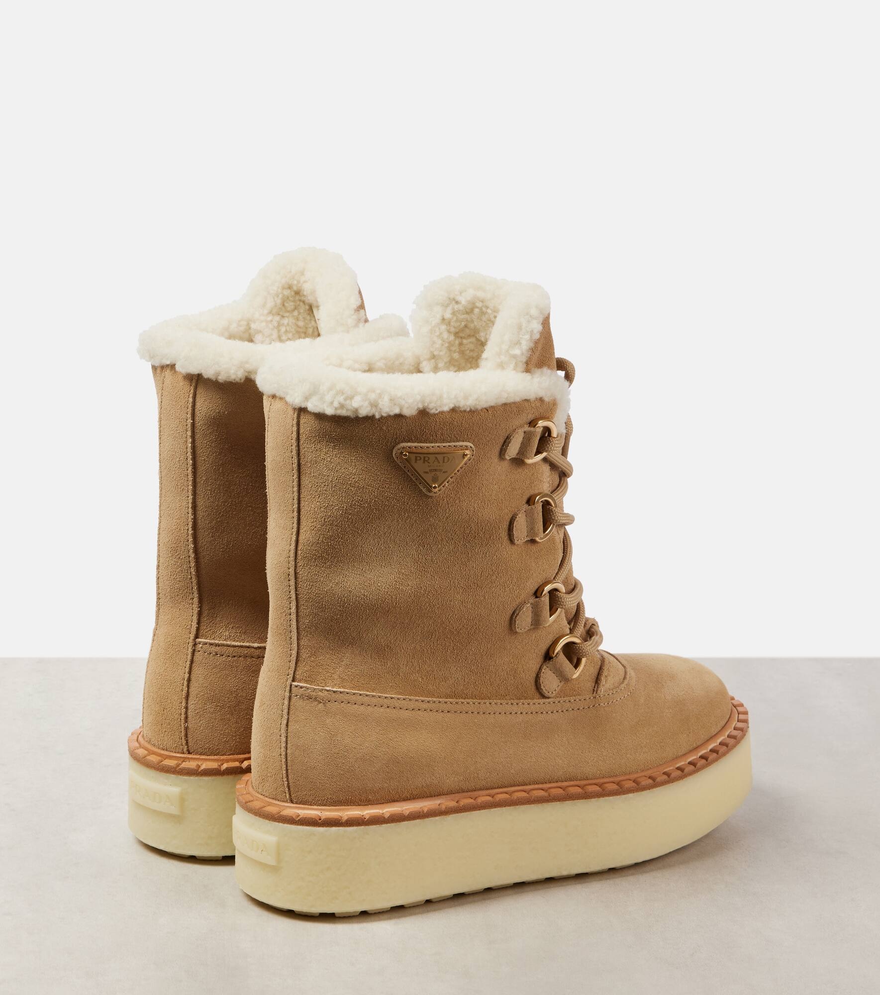 Evolve shearling-lined suede lace-up boots - 2