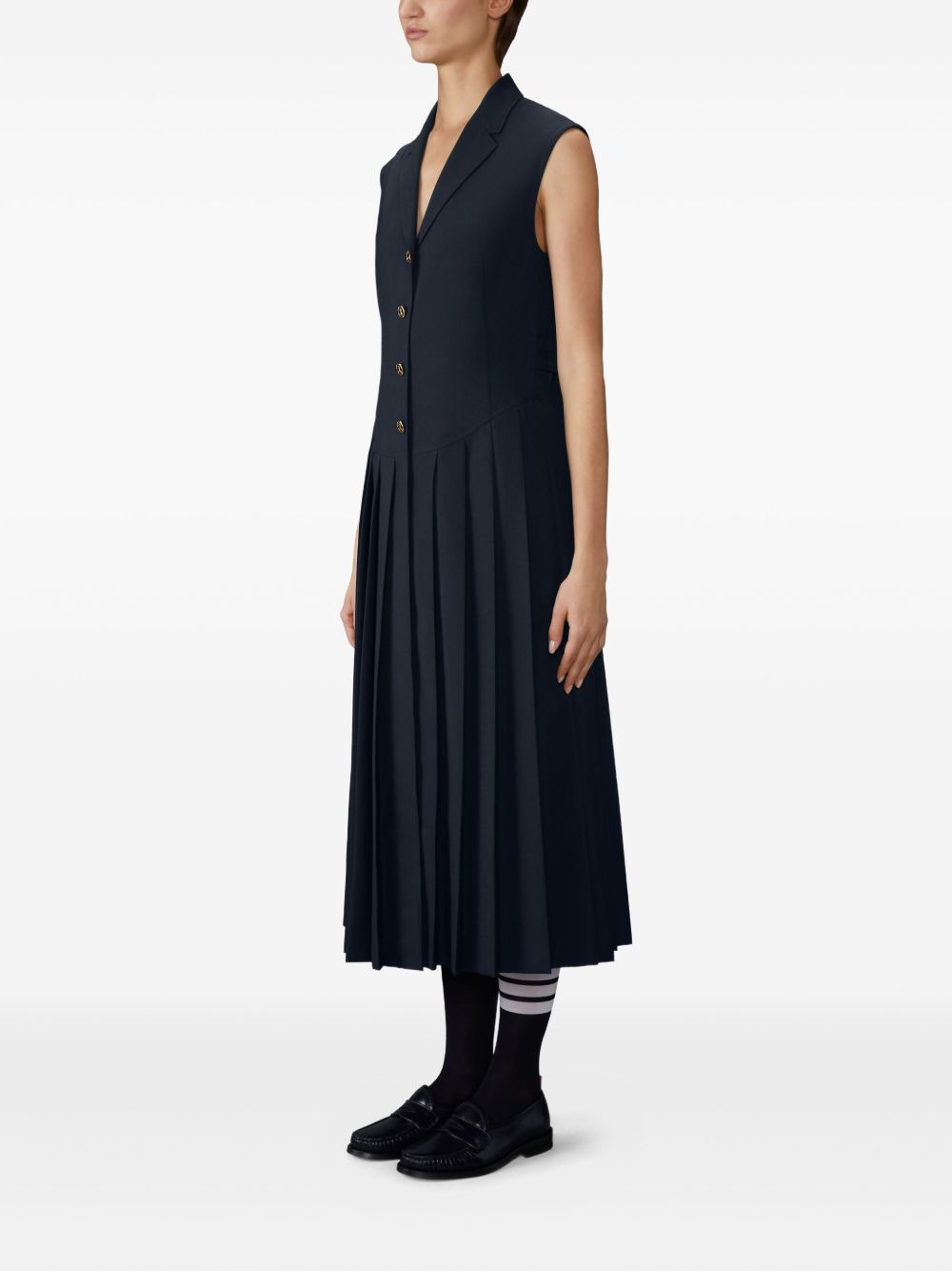sleeveless pleated dress - 3