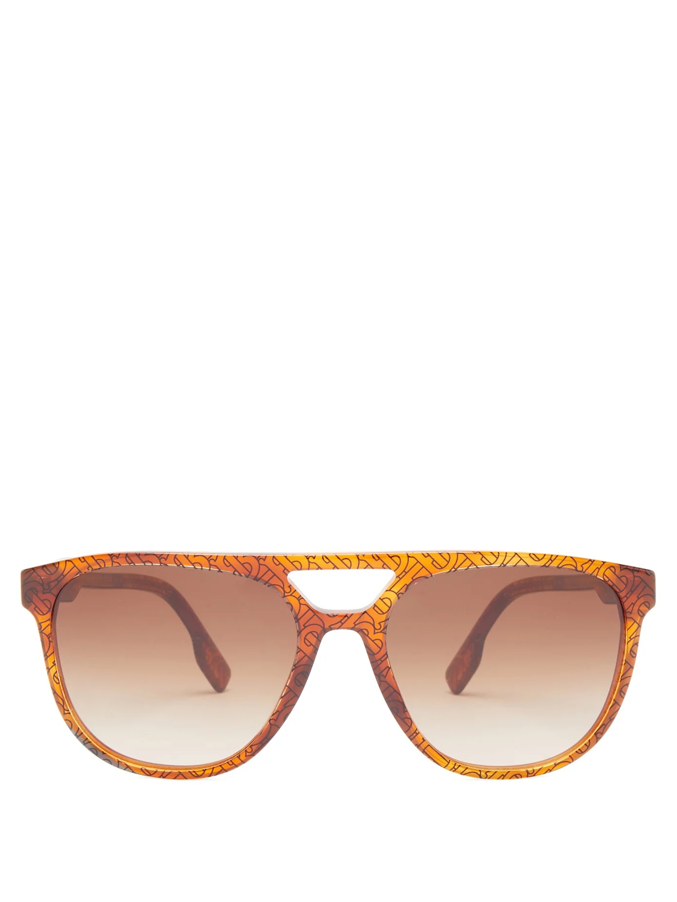 TB-print aviator acetate sunglasses - 1