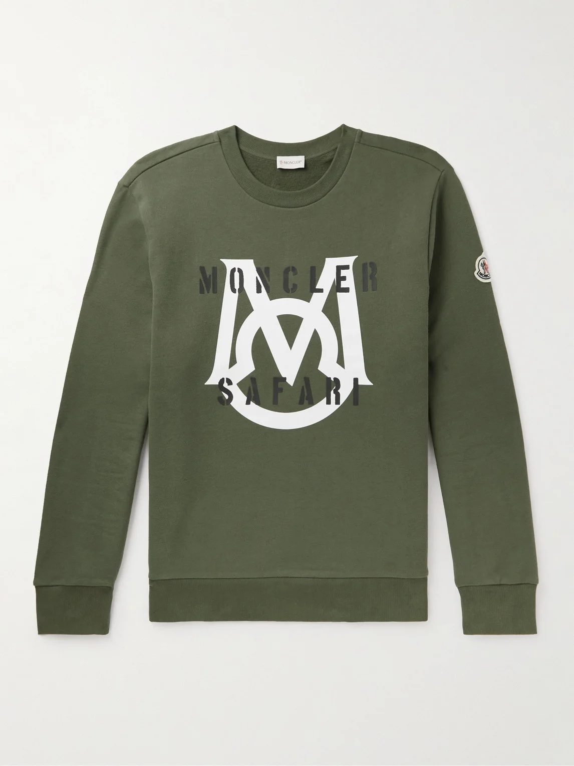 Logo-Appliquéd Printed Cotton-Jersey Sweatshirt - 1