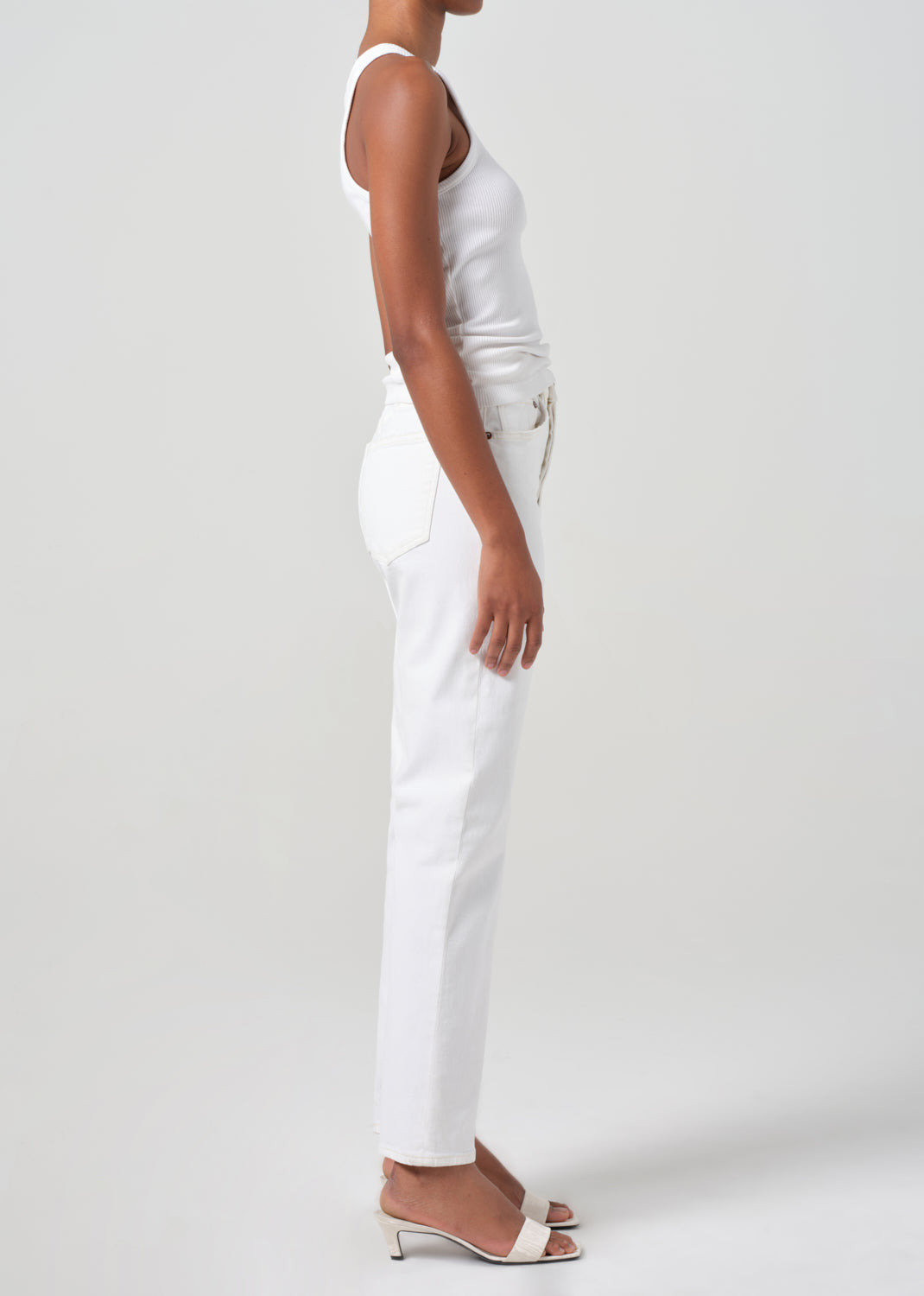90'S PINCH WAIST HIGH RISE STRAIGHT IN MARSHMELLOW - 4